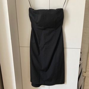 J Crew black strapless dress. Size p6